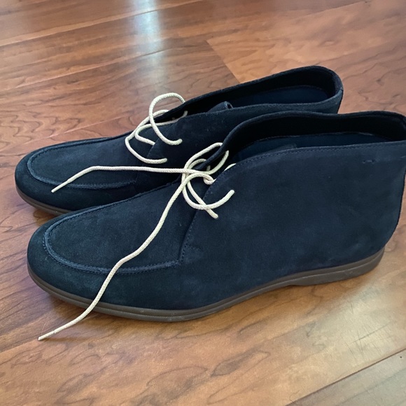 Modern Fiction Diction Suede Mov Navy Chukka Boot Size 12 NEW - Picture 1 of 5